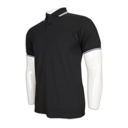 P1136 custom-made black Polo shirt flat machine collar double room white contrast color Polo shirt supplier P1136 custom-made black Polo shirt flat machine collar double room white contrast color Polo shirt supplier